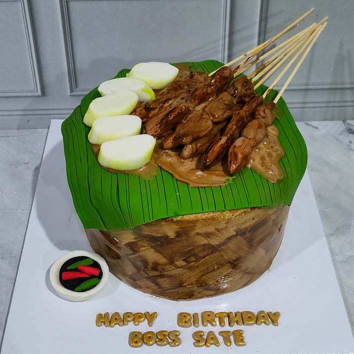Gambar Kue Ulang Tahun Sate Ayam Food Replica - d.16cm dari Ester Kitchen Cake undefined Tokopedia