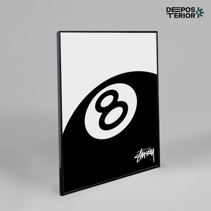 Gambar Deposterior Poster FrameBlock - Bola 8 - Stussy 1, 10R 20x30 dari Deposterior_NEW undefined Tokopedia