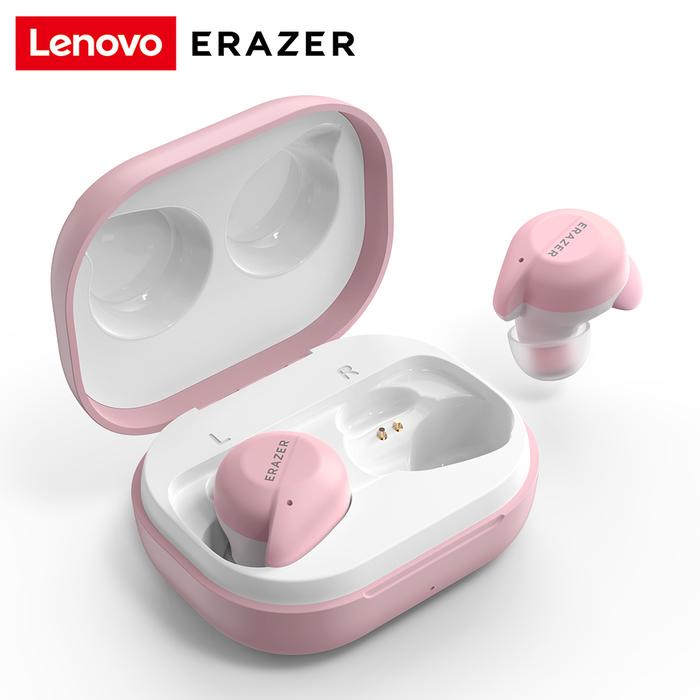Gambar LENOVO XT91 WIRELESS EARBUDS BLUETOOTH EARPHONE TOUCH CONTROL TWS - Merah Jambu dari TWS Audio Store undefined Tokopedia