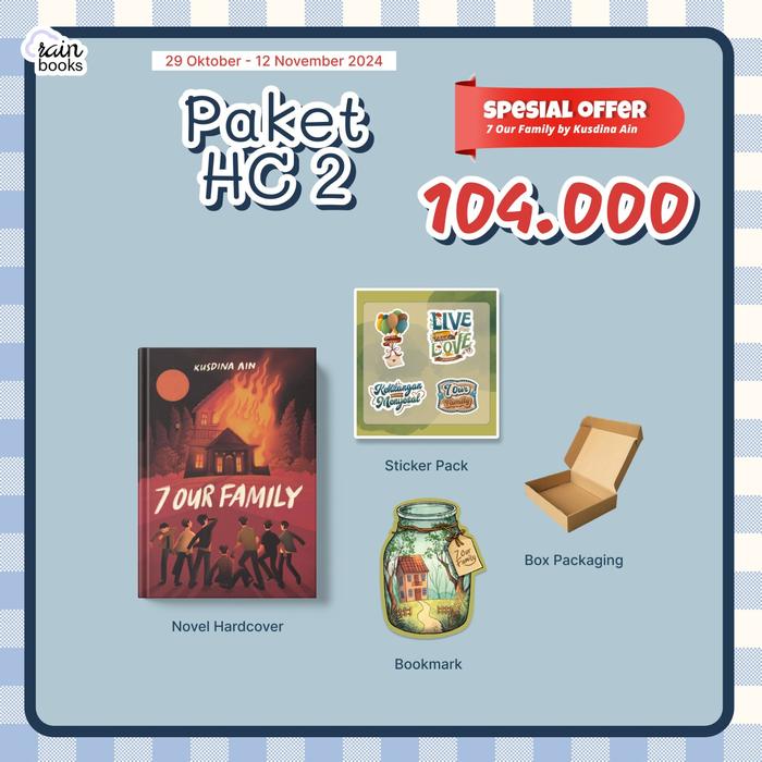 Gambar PO Buku Novel - 7 Our Family - Kusdina Ain - rainbook Publishing - PAKET HC 2 dari Bumi Fiksi Makassar undefined Tokopedia