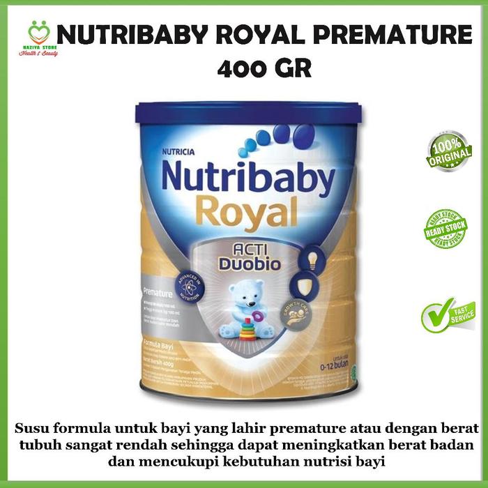 Gambar READY STOCK NUTRIBABY ROYAL PREMATURE 400 GR Prematur Susu Bayi Prematur 0-12 Bulan Penambah Berat Badan Bayi Ori!! dari Toko Masif undefined Tokopedia