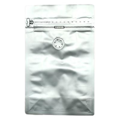 Gambar Kemasan kopi Box Pouch Flat bottom coffee bag 250g+ Zipper+ Valve - Silver dari Maharaja Coffee Kota Administrasi Jakarta Pusat Tokopedia