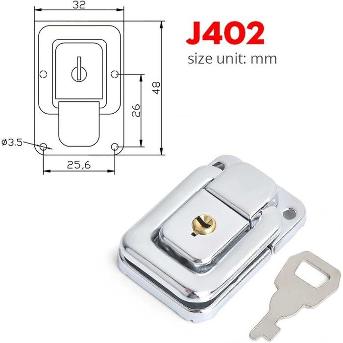 Gambar Kancing Kunci Spring Loaded Toggle Clamp Pengunci Koper Box Peti Laci - J402 dari Aufaa Mart undefined Tokopedia