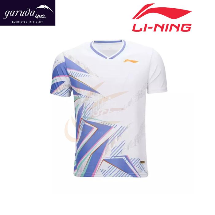 Gambar JERSEY BADMINTON LINING ATSU803 BAJU LINING ATSU803 ClimaFit T-Shirt - Putih, S dari garudaSportMKQ undefined Tokopedia