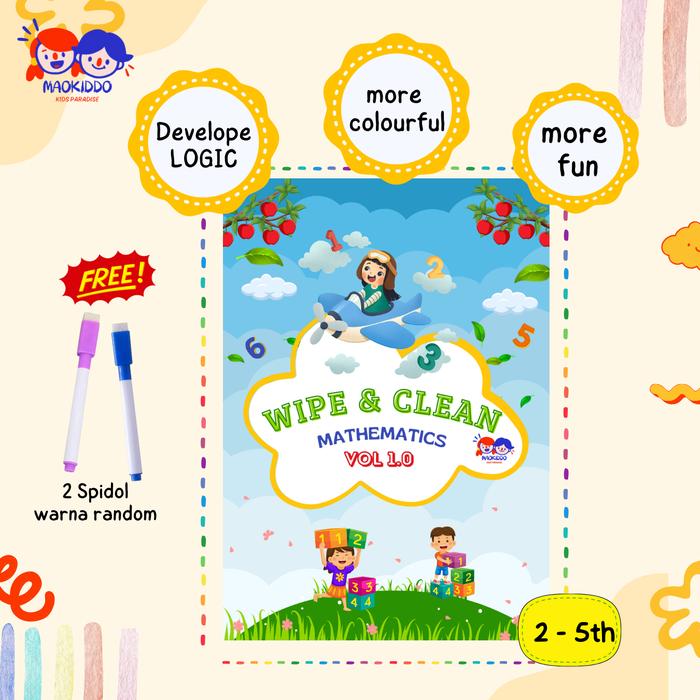 Writing Clean Mathematics Jual Wipe and Clean Book Mathematics Anak Buku Edukatif Paud TK ...