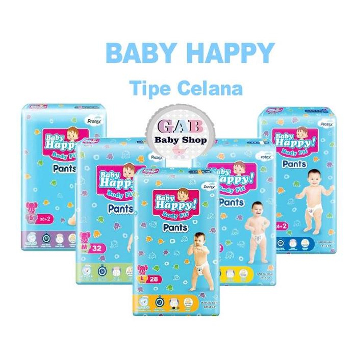 Gambar Baby Happy Pants S 38+2 / M 32 / L 28 / XL 26 / XXL 24 - Popok Bayi Celana Sekali Pakai - ECER BHP L28 dari Rasamu Shop undefined Tokopedia