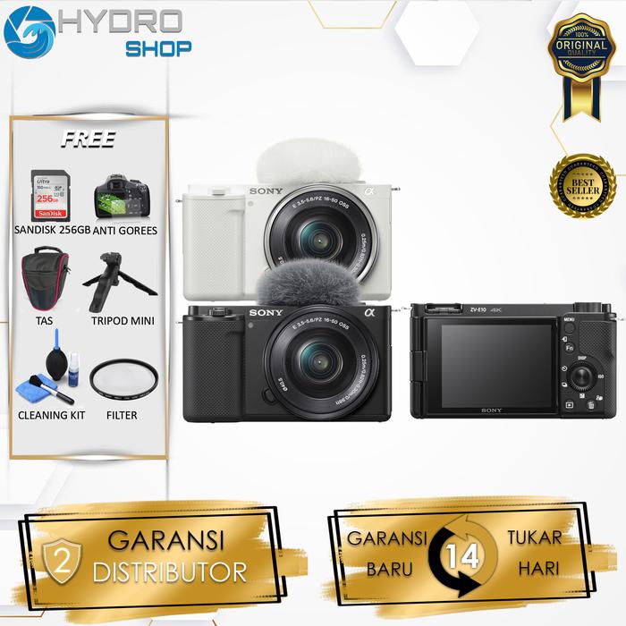 Gambar Sony ZV-E10 KIT 16-50mm / SONY ZVE 10 / SONY ZV E 10 / SONY ZVE10 / SONY ZV E10 - STANDARDBOX KIT, PAKET128GB dari HydroShop- undefined Tokopedia
