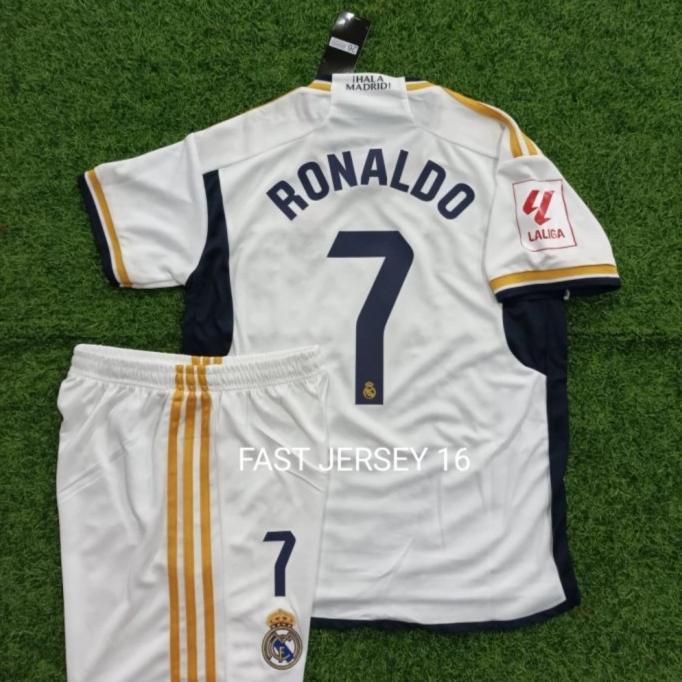 Gambar New Jersey REAL MADRID Kids Anak Junior Home 2023/2024 + NAMESET TERLARIS - +Nameset+Patch, 18 dari travelFAI undefined 5 Tokopedia