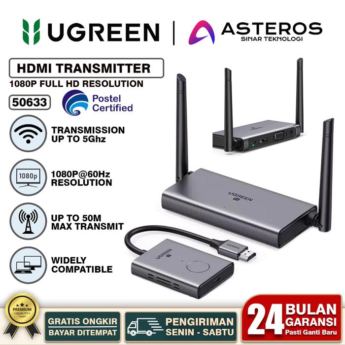 Gambar UGREEN Wireless HDMI Audio Video Transmitter Receiver Extender Display - 50633A HDMI dari ASTEROS OFFICIAL undefined Tokopedia
