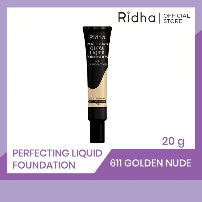 Gambar (A New Product) RIDHA Perfecting Glow Liquid Foundation with UV Protection - 20GR - Golden Nude dari Ridha Beauty Official undefined Tokopedia