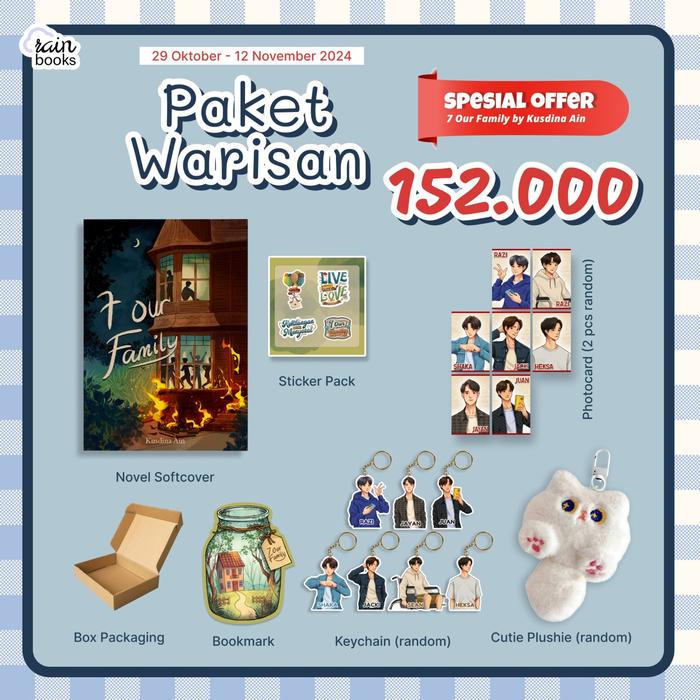 Gambar PO Buku Novel - 7 Our Family - Kusdina Ain - rainbook Publishing - PAKET WARISAN dari Bumi Fiksi Makassar undefined Tokopedia