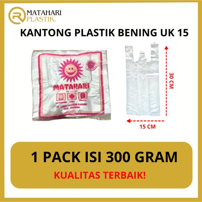Gambar RMP - KUALITAS BERPREMIUM BERKUALITAS - PLASTIK HD MATAHARI 300 GRAM UK 24CM & 15CM BENING TRANSPARANT - KANTONG KRESET - KANTONG SERBAGUNA BAHAN TEBAL - HD MATAHARI 15 dari Raja Matahari Plastindo undefined Tokopedia