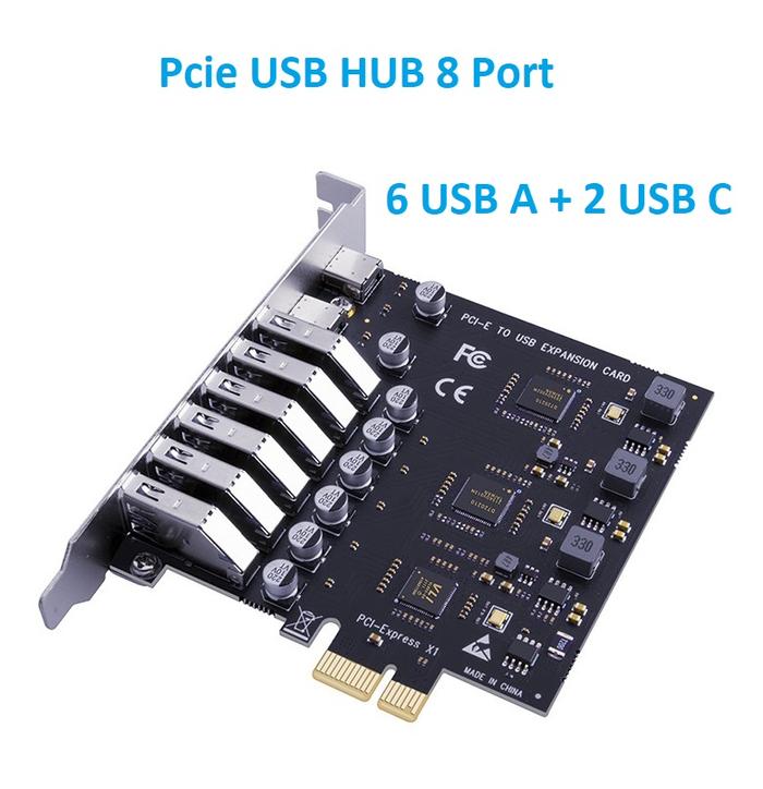 Gambar PCIE USB HUB 8 Port USB3.0 USB Type C PCI Express USB C High Speed - USB HUB 8 Port dari Buana Online Store undefined Tokopedia