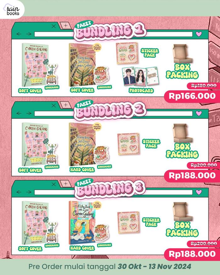 Gambar Pre Order - Buku Novel - A Way Back Into Love Caren Galang - Julmisintha Ina - Rainbook Publishing - Bumifiksi - BUNDLING 1 dari Bumi Fiksi Makassar undefined Tokopedia