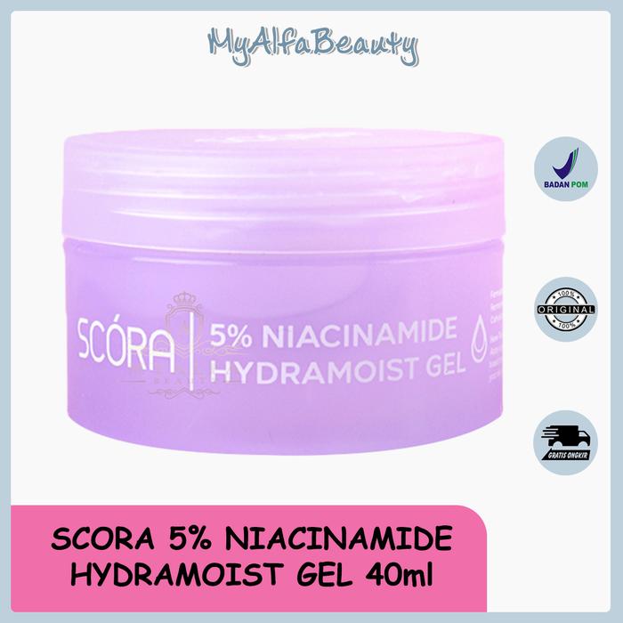 Gambar [READY SIAP KIRIM] SCORA 5% Niacinamide Hydramoist Gel 40ml Pelembab Wajah yang Mencerahkan Kulit Memperbaiki Skin Barrier dari Myalfabeauty undefined Tokopedia