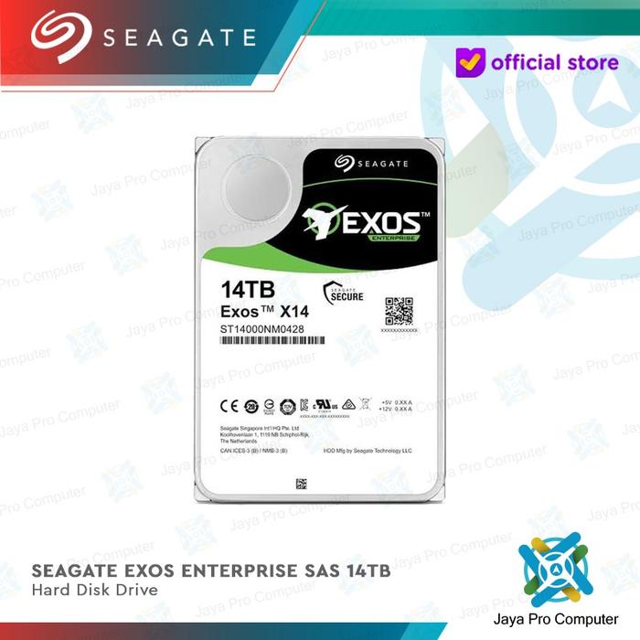 Gambar Seagate Exos Enterprise SAS 14TB 3.5" HDD/ Harddisk Server 7200 RPM dari Jaya Pro Computer undefined Tokopedia
