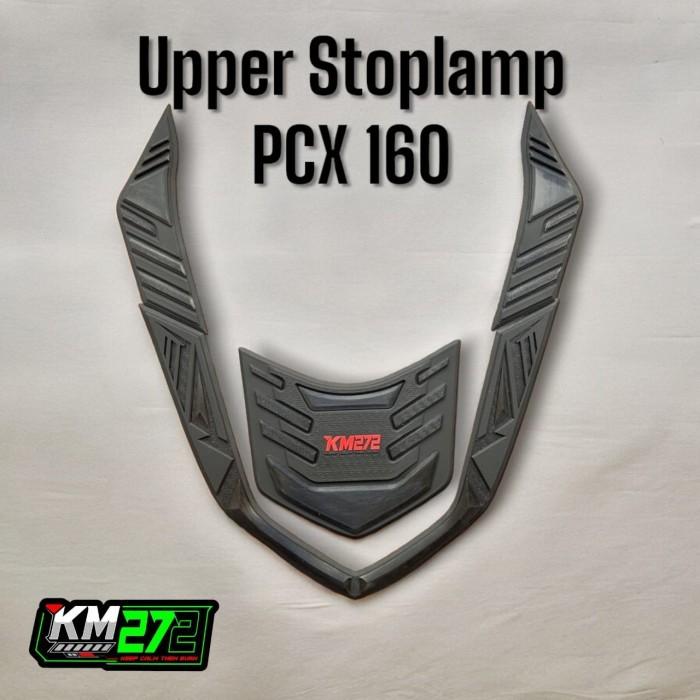 Gambar UPPER STOP LAMP PCX 160 - BODY PROTECTOR PCX 160 PREMIUM HIGH QUALITY - Hitam, Up stop pcx 160 dari Varock.ind undefined Tokopedia