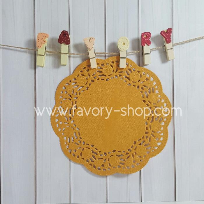 Gambar Paper Lace Doilies 6.5 Inch Warna / Kertas Alas Renda (isi 100 lbr) - golden yellow dari Favory Shop undefined Tokopedia
