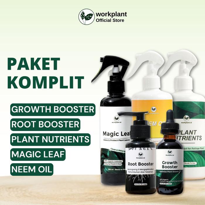 Gambar Workplant Paket Komplit Perawatan Tanaman Hias Pupuk Serum Daun Akar - Paket 1  dari workplant official undefined Tokopedia