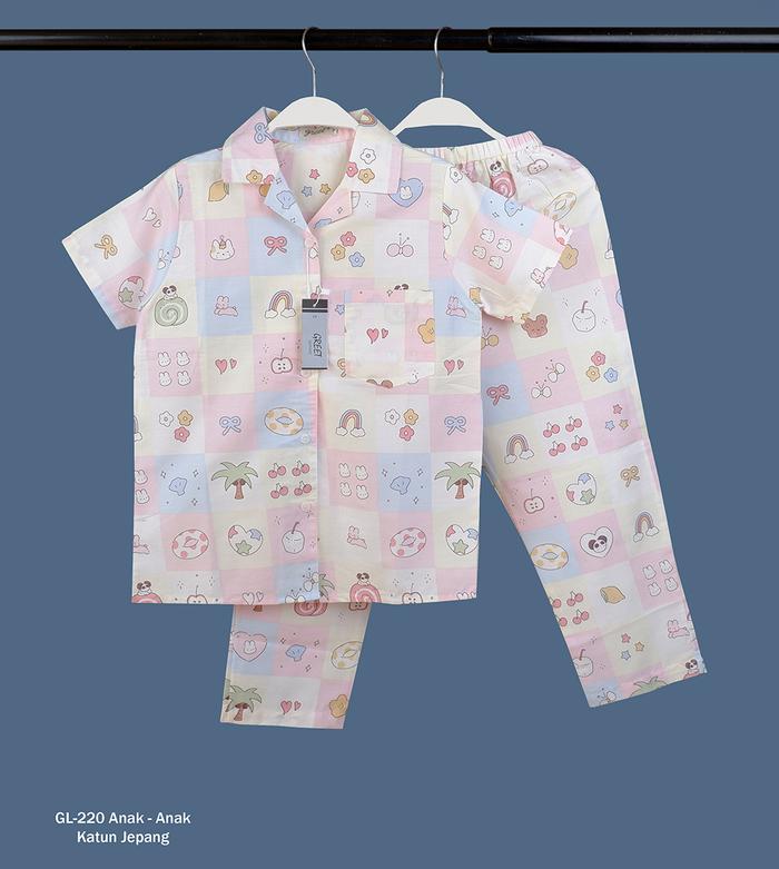 Gambar GREET NIGHT WEAR - Piyama Anak Perempuan Katun Jepang Model : GL- PP 3 - GL-220, SIZE 12 dari greetnightwear undefined Tokopedia