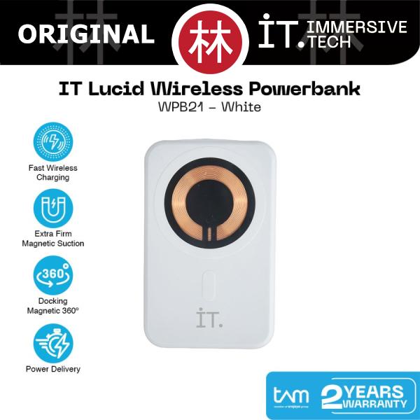 Gambar IT iBox WPB21 Lucid Wireless Powerbank 10.000 mAh Fast Wireless Charging Garansi Resmi TAM PLUS+ - Putih dari Liem Group undefined Tokopedia