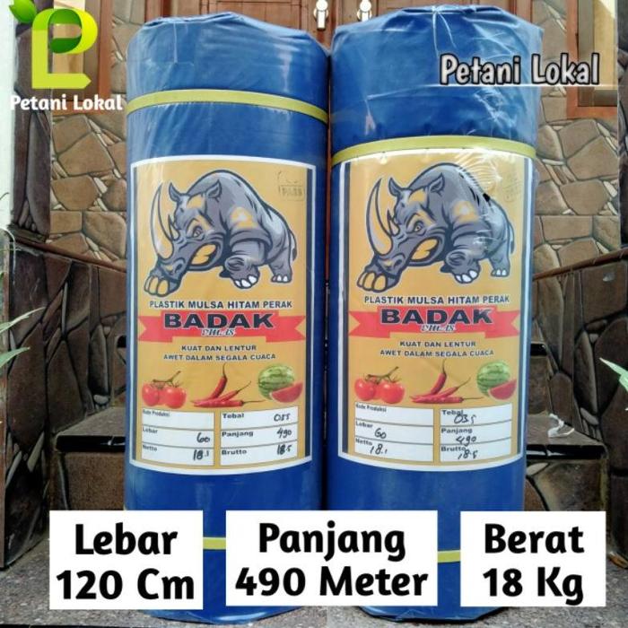 Gambar Termurah plastik Mulsa Hitam Perak 18 Kg Cap Badak Ukuran Lebar 120 Cm Panjang 490 Meter dari TOKO CIAGRA undefined Tokopedia