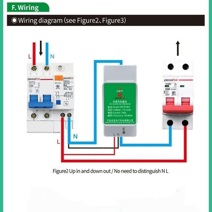 Watt Meter AC Wifi Digital KWH Peacefair 220V 100A Alat Ukur Volt Amper