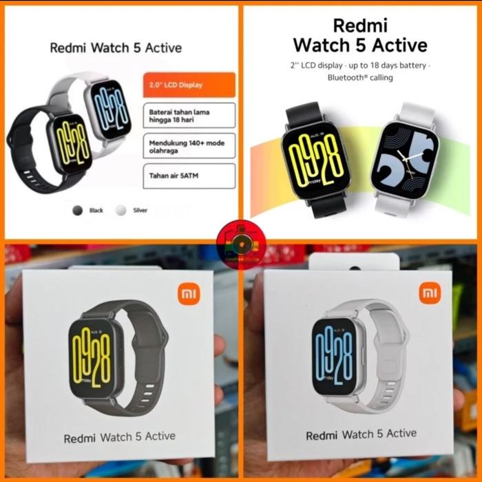 Gambar Smartwatch mi Redmi Watch 3 active watch3 Bluetooth Call jam pintar - Silver 5 Active dari Thewisest Okesop undefined Tokopedia