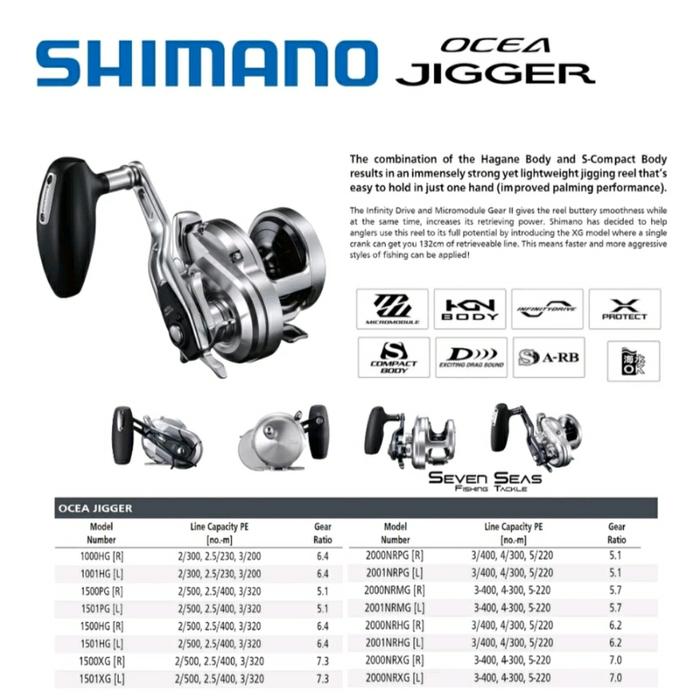 harga reel shimano ocea jigger Jual REEL SHIMANO OCEA JIGGER 2001 NRMG / 2001NRXG - ORIGINAL - 2001 NRXG -  Kota Surabaya - V3pancingshop