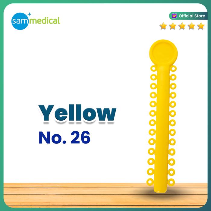 Gambar Power O Ligature Ties - Karet Behel Motif Power O - Kuning dari SAM MEDICAL undefined Tokopedia