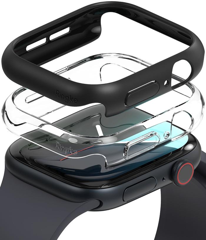 Gambar Case Ringke Slim thin Casing Compatible with Apple Watch 10 - Clear/Black, 46mm dari GET-WID undefined Tokopedia