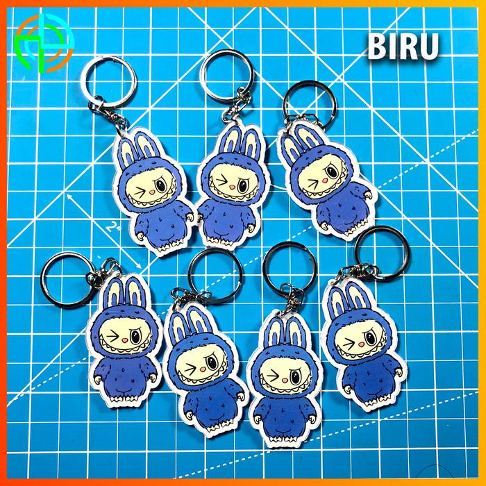 Gambar Gantungan Kunci Keychain Boneka Labubu The Monster Warna wani Gantungan Kunci Karakter - Biru dari Adhes Store_NEW undefined Tokopedia