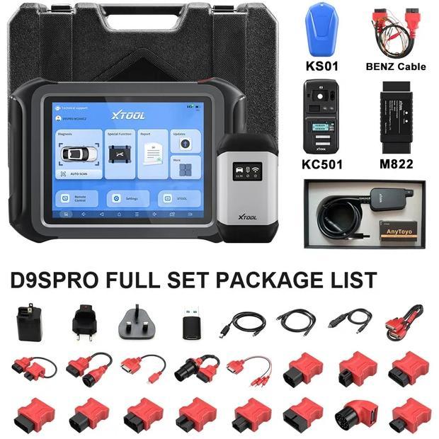 Gambar XTOOL D9S PRO D9 PRO Car Diagnostic Tools ECU Online Programming Bidirectional Scanner 42 Resets Key Coding CAN FD DOIP Topology - D9SPRO Full Set, france dari Markaspedia Id undefined Tokopedia