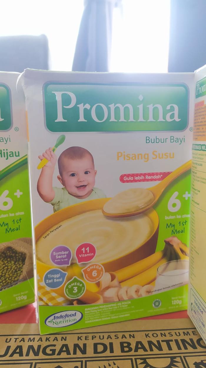 Gambar MURAAH Promina bubur bayi 120g pisang susu kacang hijau[NGABISIN STOK] - Pisang susu dari Tomodachi J Distro undefined Tokopedia