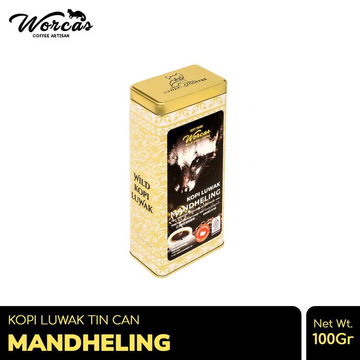 Jual WORCAS Kopi Luwak Mandheling 100gr Tin Can - KOPI BIJI - Kota