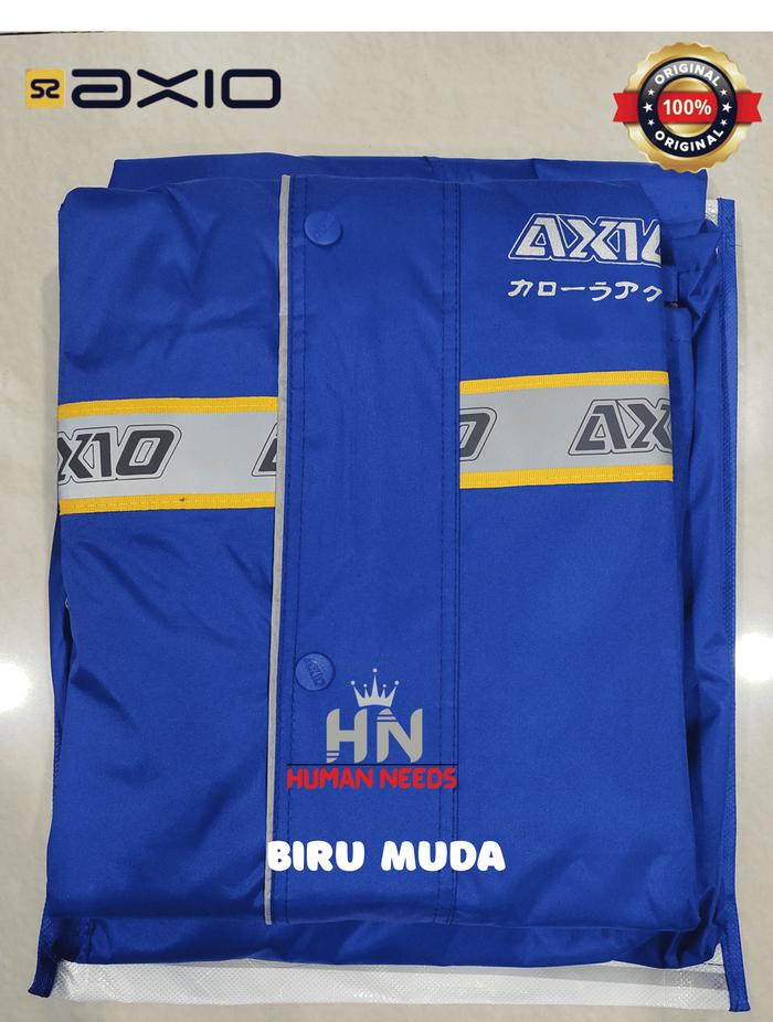 Gambar Jas Hujan Axio 882 Europe Original 100% Raincoat Mantel Mantol Ujan - Biru Muda, M dari Human Needs 88 undefined Tokopedia