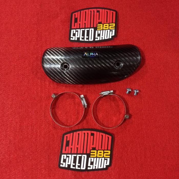 Gambar Pelindung Pipa Knalpot Exhaust Heat Pipe Guard Carbon Cover Alpha Performance Original Universal - Type 3 H01504-X dari Champion Speed Shop 382 undefined Tokopedia
