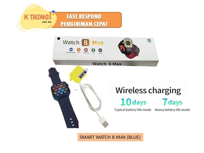 Gambar LAXAS FIT Smartwatch Series 8 Watch 8 Max 1.85 inch with Game NFC Bluetooth Call Jam Tangan Pintar Tahan Air Heart Rate Monitor Fitness dari K Things undefined Tokopedia