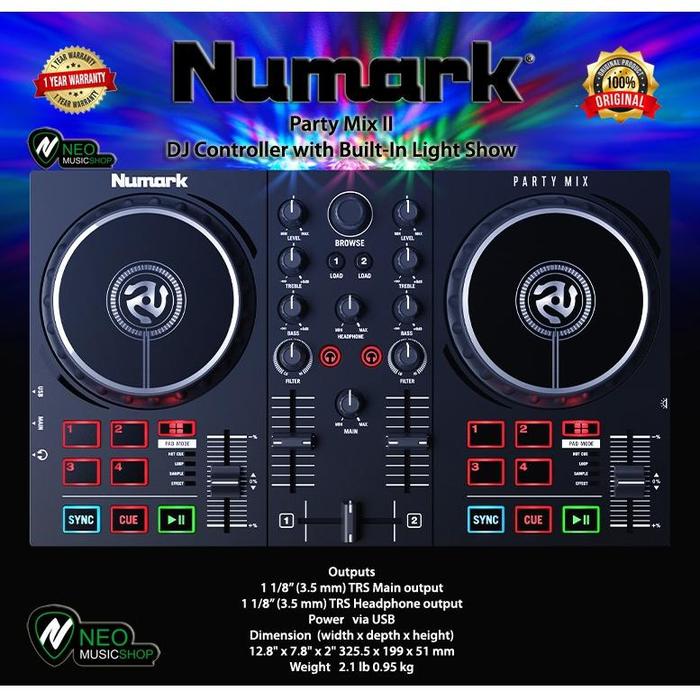 Gambar Numark Party Mix mk2 DJ Controller With Built In Soundcard partymix dari toko muda jaya007 undefined Tokopedia