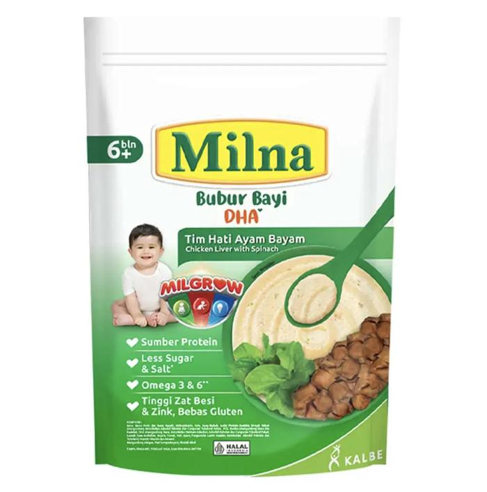 Gambar Milna Bubur Reguler 6 Bulan Tim Hati Ayam Bayam 120 Gram dari dgoodsstore undefined Tokopedia
