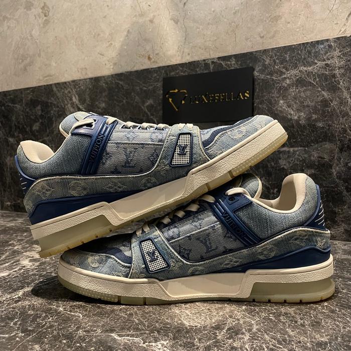 Sepatu Virgil Trainers Sepatu Lv Trainer Denim Promo LOUIS