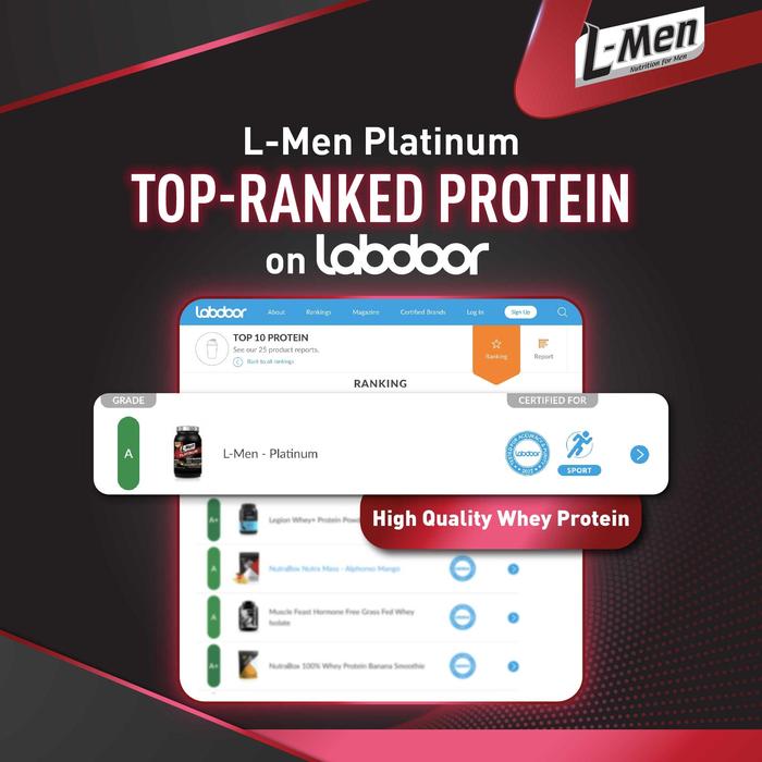 Gambar L-MEN PLATINUM CHOCO LATTE ISI 6 SACHET X 2 PCS (25G PROTEIN / SERVING) - SUPLEMEN TINGGI WHEY PROTEIN RENDAH LEMAK BERKUALITAS dari ErlansyahStore undefined Tokopedia