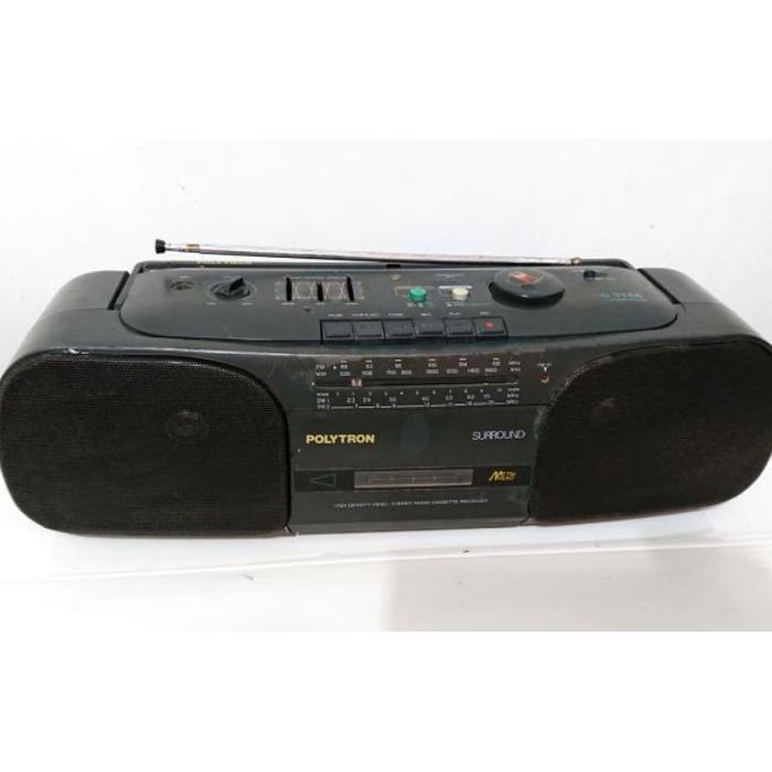 Gambar Radio tape compo Polytron ampli stereo equalizer bass woofer speaker mp3 bg79 - 1) Mini compo dari Pragos Putih undefined Tokopedia