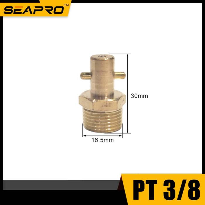 Jual Hydraulic Grease Nipple Pin Type Brass Grease Fitting 1 Pcs - PT 3 ...