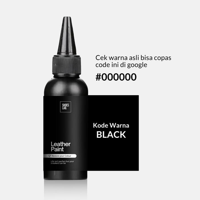 Gambar Leather Paint 60ml by Shoeslab | Cat Sepatu Kulit Midsole dan Rubber FREE FINISHER PAINT 60ML - Hitam dari Shoeslab Store undefined Tokopedia