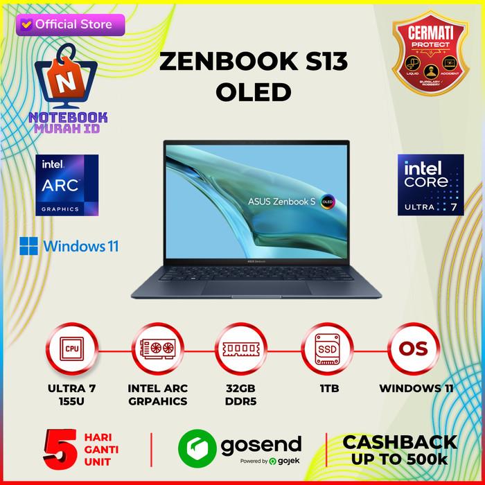 Promo Asus Zenbook S13 Oled UX5304MA Ultra 155U Ram 32GB Ssd 1TB