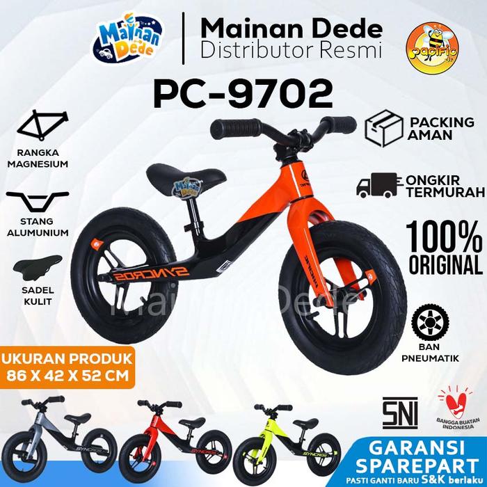 Gambar PUSH BIKE MG BAN POMPA PC-9702 PACIFIC Speda Keseimbangan Push bike Anak Tanpa Pedal Roda 2 - Orange, DUS BAWAAN dari Mainan Anak Dede undefined Tokopedia