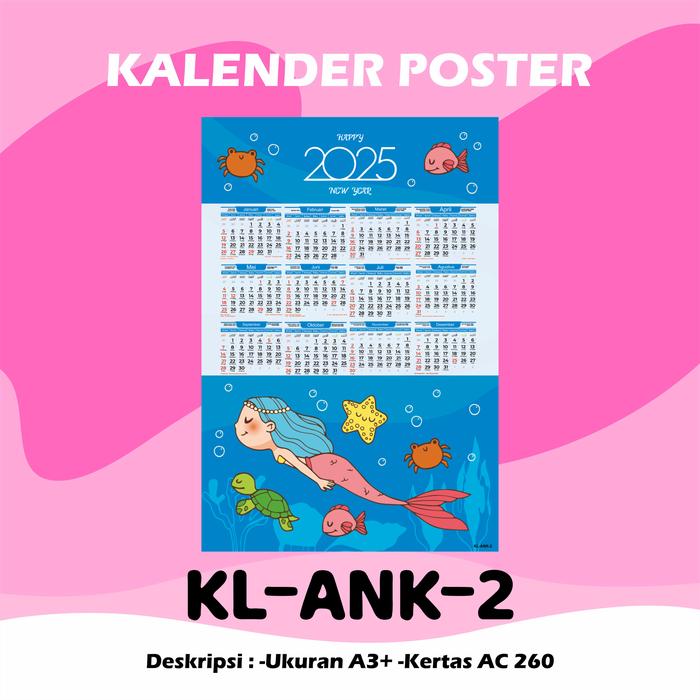 Jual KALENDER POSTER ANAK - kalender poster - kalender dinding - KL-ANK ...