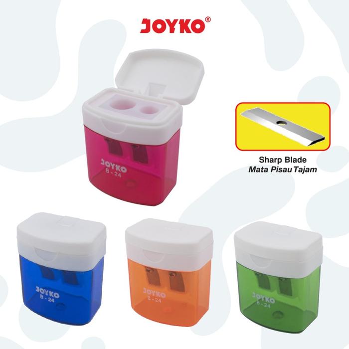 Gambar Joyko Pencil Sharpener / Serutan Pensil Rautan 2 LUBANG Joyko B-24 - BIASA dari Raja Stationery undefined Tokopedia