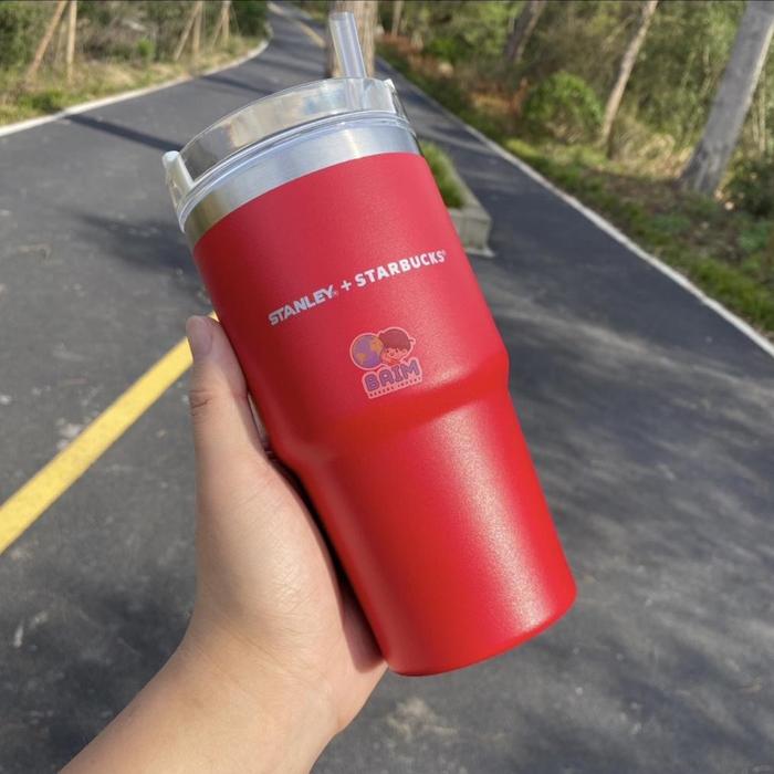 Gambar READY !!! BAIM Tumbler STANLEY Stainless Steel With Grip & Straw 40oz 1180ML / Portable Water Bottle / Termos Botol Minum Dengan Handle & Sedotan / Souvenir Hadiah Murah Lebai - 20OZ RED dari MANDIRI TECHNO ID undefined Tokopedia
